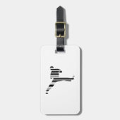 KICKBOXER BAR CODE Kickboxing Barcode Patroon Bagagelabel (Voorkant verticaal)