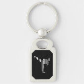 KICKBOXER BAR CODE Kickboxing Barcode Patroon Sleutelhanger (Voorkant)