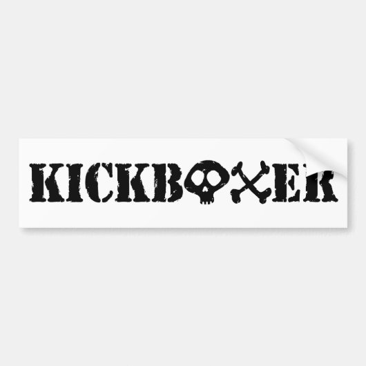 Kickboxer Bumpersticker (Voorkant)
