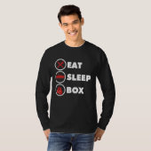Kickboxer Eat Sleep Box Funny Boxing Lover Boxer K T-shirt (Voorkant volledig)