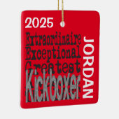 Kickboxer Extraordinaire CUSTOM Keramisch Ornament (Rechts)