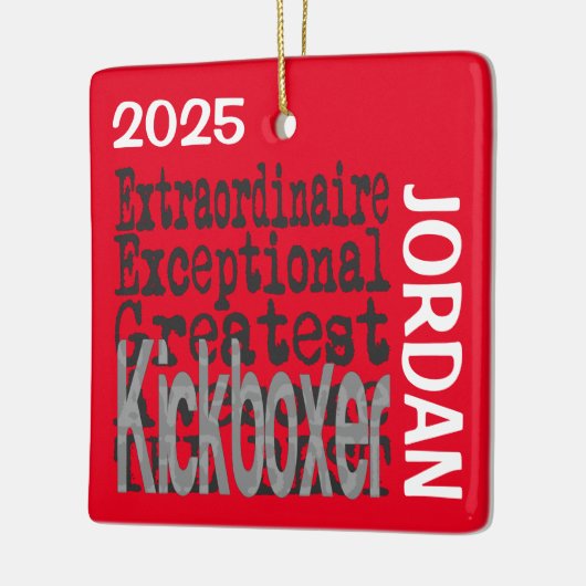 Kickboxer Extraordinaire CUSTOM Keramisch Ornament (Links)
