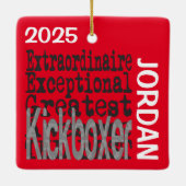 Kickboxer Extraordinaire CUSTOM Keramisch Ornament (Achterkant)
