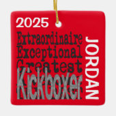 Kickboxer Extraordinaire CUSTOM Keramisch Ornament (Voorkant)