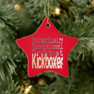 Kickboxer Extraordinaire Keramisch Ornament
