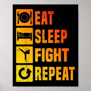 Kickboxer Heren Kickbox Kickboksen Boksen Poster