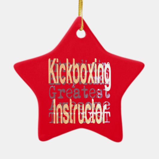 Kickboxer Instructor Extraordinaire Keramisch Ornament (Achterkant)