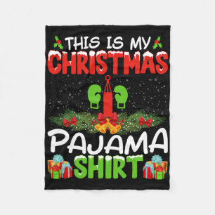 Kickboxer Kickboksen Kerst Pyjama Shirt Kerstmis H Fleece Deken
