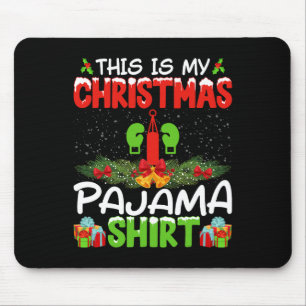 Kickboxer Kickboksen Kerst Pyjama Shirt Kerstmis H Muismat