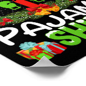 Kickboxer Kickboksen Kerst Pyjama Shirt Kerstmis Poster (Hoek)