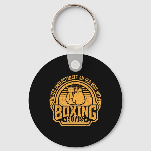 Kickboxer Kickboxing Boxer Boxing Vintage Design  Sleutelhanger (Voorkant)