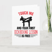Kickboxer Martial Arts Boxer Sparring Kaart (Voorkant)