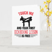 Kickboxer Martial Arts Boxer Sparring Kaart (Gele Bloem)