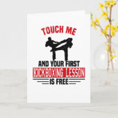 Kickboxer Martial Arts Boxer Sparring Kaart (Gele Bloem)