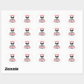 Kickboxer Martial Arts Boxer Sparring Ronde Sticker (Vel)