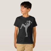 Kickboxer-typografie - Kickboksen Mixed Martial Ar T-shirt (Voorkant volledig)
