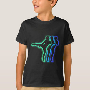 Kickboxer Vechtkunst Silhouetten Mannen Kinderen J T-shirt
