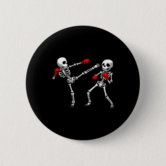 Kickboxer voor mannen Kickboxer box Ronde Button 5,7 Cm (Voorkant)