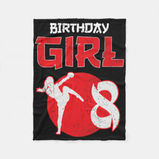 Kickboxing 8 Years Old Birthday Mma Martial Arts G Fleece Deken