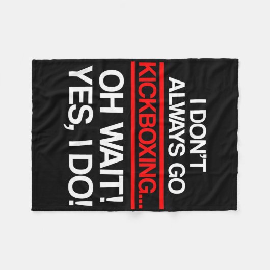 Kickboxing Always Kick Boxing Workout _1  Fleece Deken (Voorkant (Horizontaal))