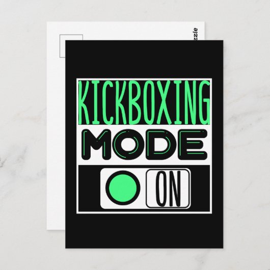 Kickboxing Briefkaart (Voorkant / Achterkant)