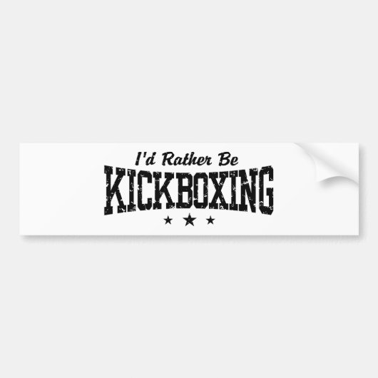 Kickboxing Bumpersticker (Voorkant)