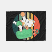 Kickboxing Cat Men Women Kids  Fleece Deken (Voorkant (Horizontaal))