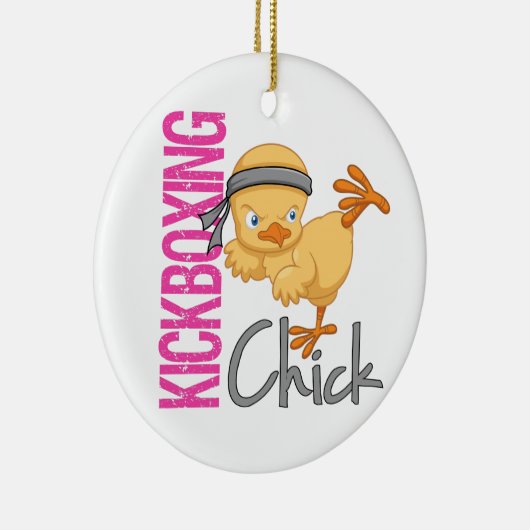 Kickboxing Chick Keramisch Ornament (Rechts)