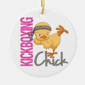 Kickboxing Chick Keramisch Ornament (Voorkant)