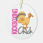 Kickboxing Chick Keramisch Ornament (Links)
