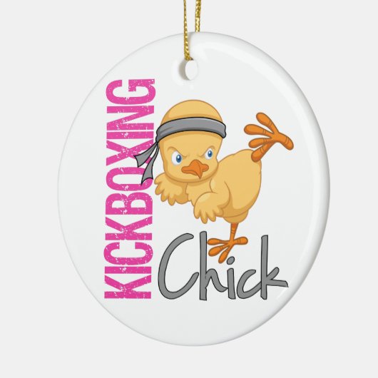 Kickboxing Chick Keramisch Ornament (Links)