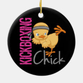 Kickboxing Chick Keramisch Ornament (Achterkant)