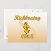 Kickboxing Chick.png Briefkaart (Voorkant / Achterkant)