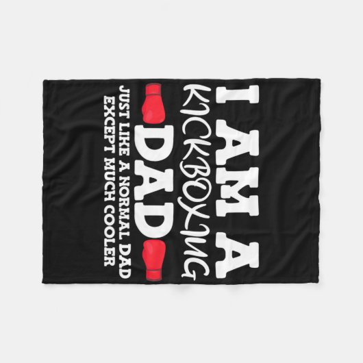 Kickboxing Dad  Fleece Deken (Voorkant (Horizontaal))
