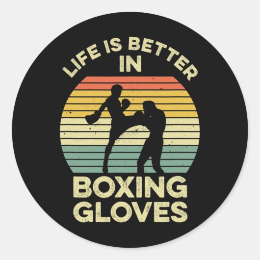 Kickboxing Design For A Muay Thai Fighter  Ronde Sticker (Voorkant)