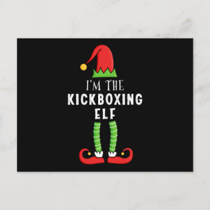 Kickboxing Elf kerstcadeautjes Briefkaart