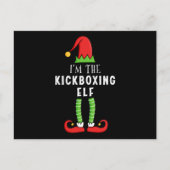 Kickboxing Elf kerstcadeautjes Briefkaart (Voorkant)