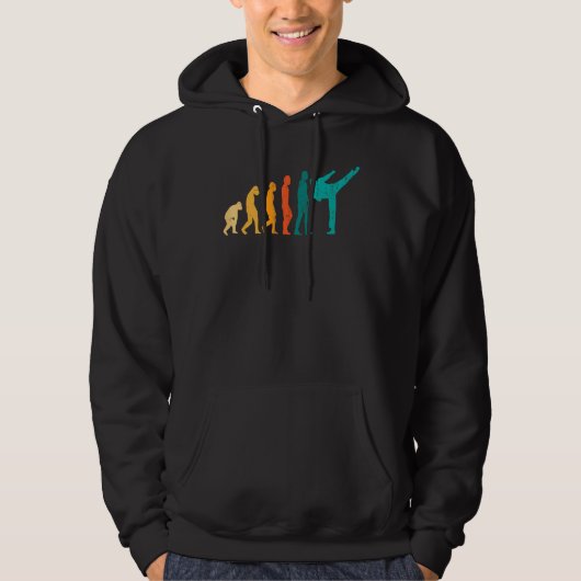 Kickboxing Evolution Retro Outfit Hoodie (Voorkant)