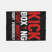 Kickboxing Fight Mighty Fight Vigorously Kickboxin Fleece Deken (Voorkant (Horizontaal))