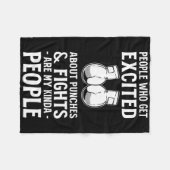 Kickboxing Fights Kickboxing Fan Professional Kick Fleece Deken (Voorkant (Horizontaal))