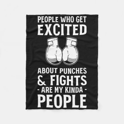 Kickboxing Fights Kickboxing Fan Professional Kick Fleece Deken (Voorkant)