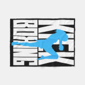 Kickboxing Girl In Training  Fleece Deken (Voorkant (Horizontaal))