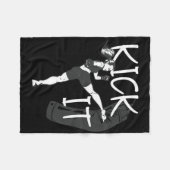 Kickboxing Girl Kick It  Fleece Deken (Voorkant (Horizontaal))