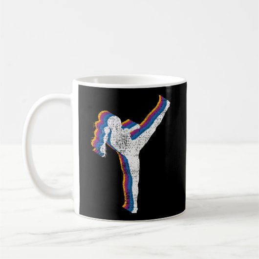 Kickboxing Girl Kickboxer Gift Koffiemok (Links)