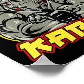 Kickboxing Grandpa Martial Arts Poster (Hoek)