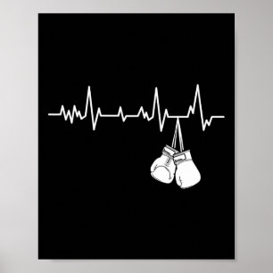 Kickboxing Hartslag - Kickboxer Zelfverdediging Ma Poster
