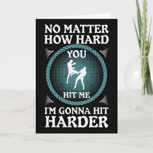 Kickboxing Hit Harder Gym Training  Kaart (Voorkant)