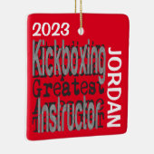 Kickboxing Instructor Extraordinaire CUSTOM Keramisch Ornament (Rechts)