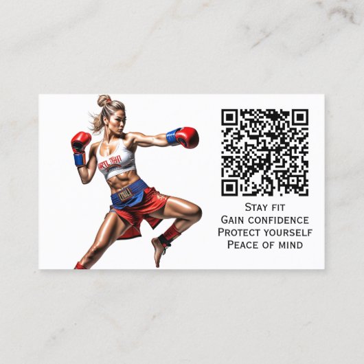 Kickboxing Instructor Visitekaartje (Achterkant)