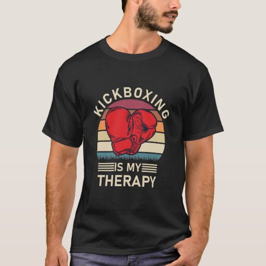 Kickboxing is mijn therapie - Boxer T-shirt (Voorkant)